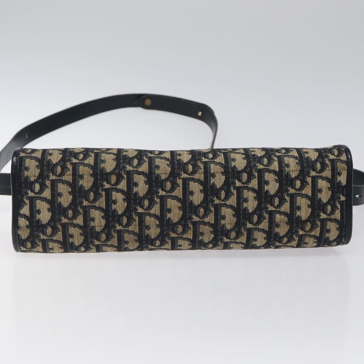 Christian Dior Trotter Canvas Shoulder Bag Navy Auth 116409