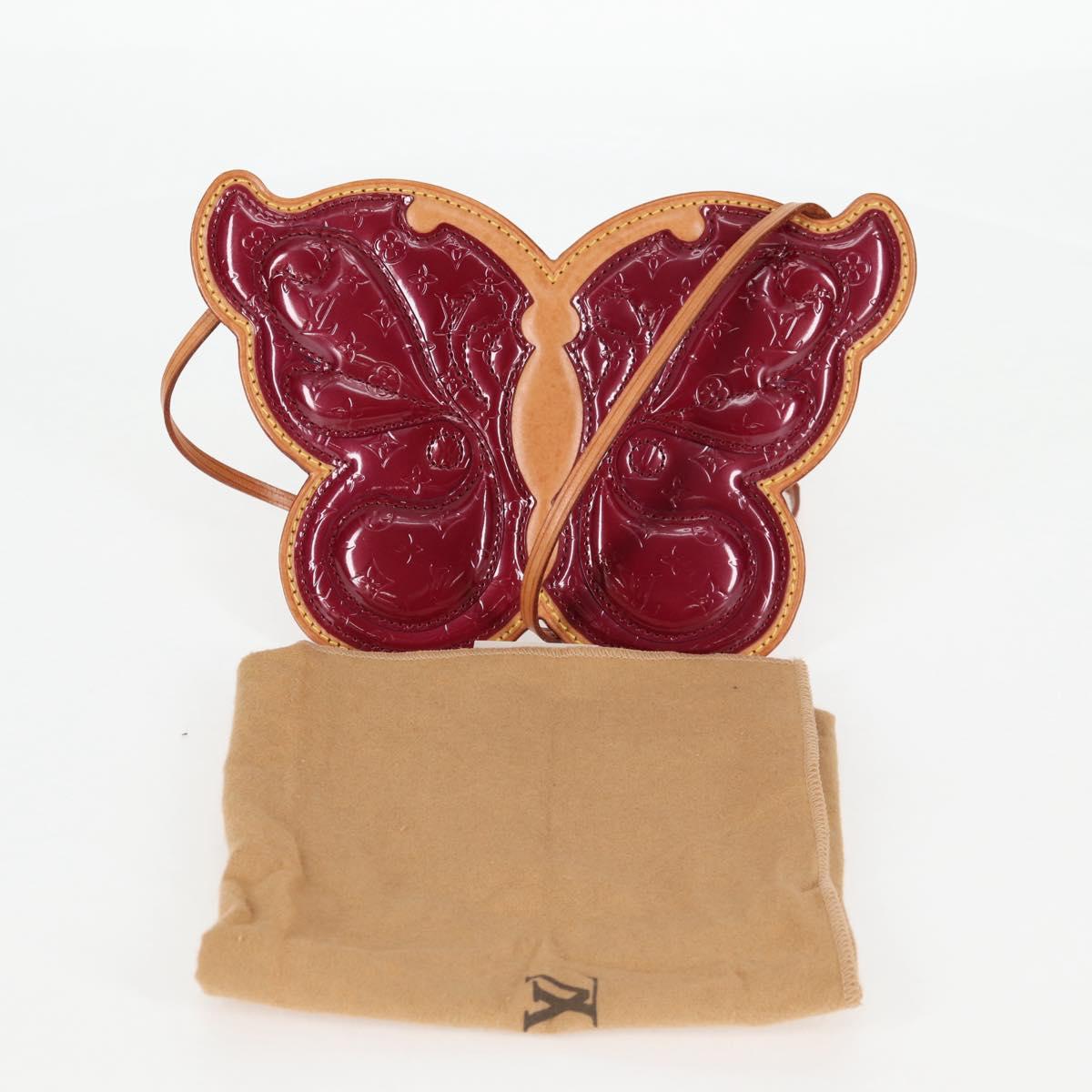 LOUIS VUITTON Vernis Pochette Papillon Shoulder Bag Purple M92270 Auth 116413AM