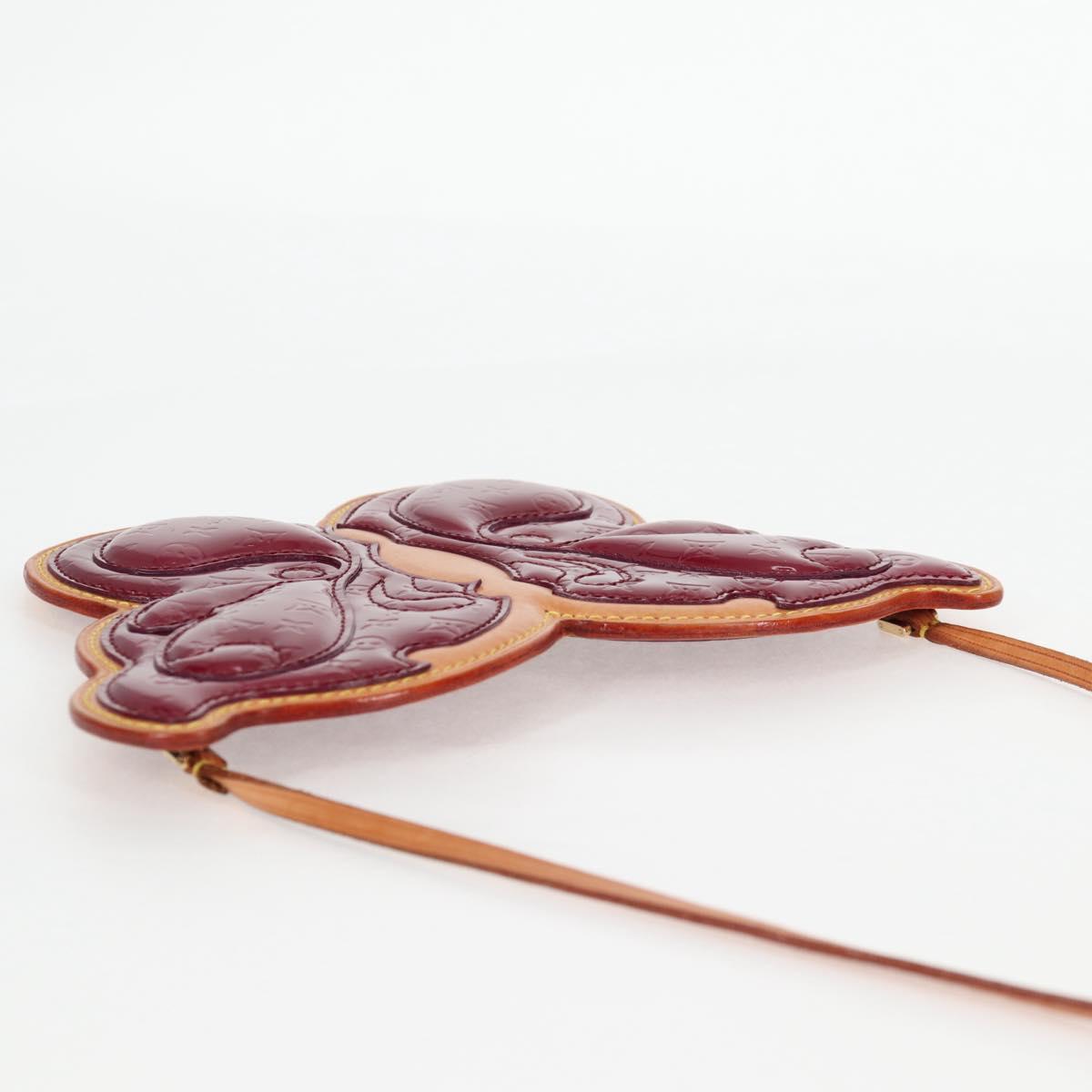 LOUIS VUITTON Vernis Pochette Papillon Shoulder Bag Purple M92270 Auth 116413AM