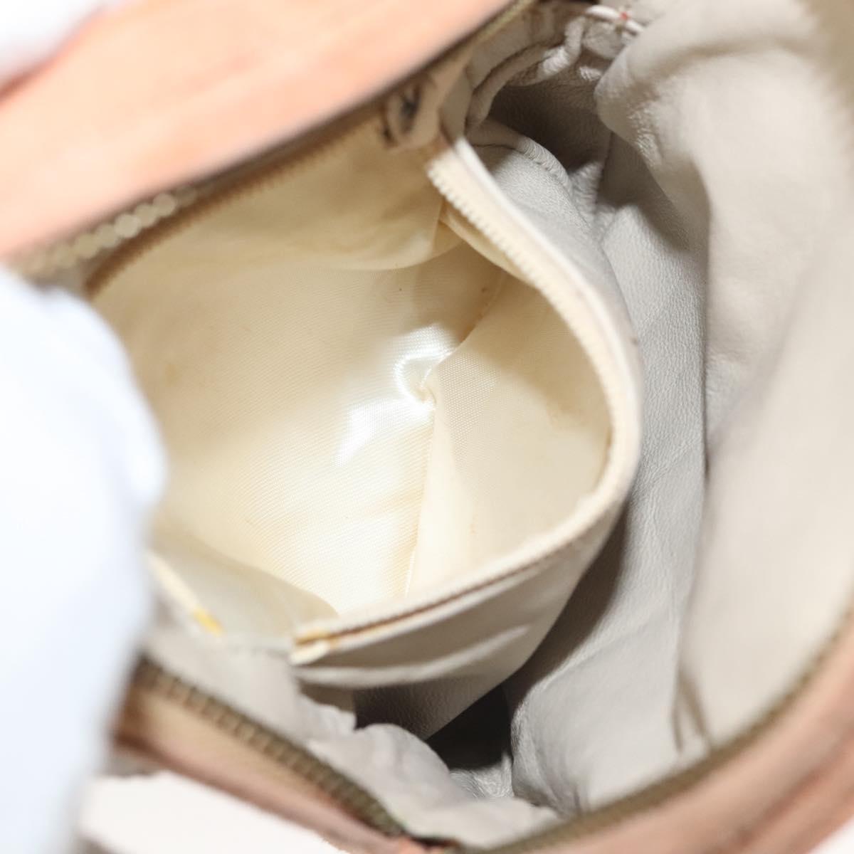 CHANEL Matelasse Chain Hand Bag Suede Orange Gold CC Auth 116417