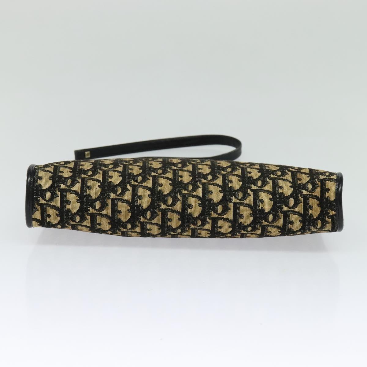 Christian Dior Trotter Canvas Shoulder Bag Black Auth 116422