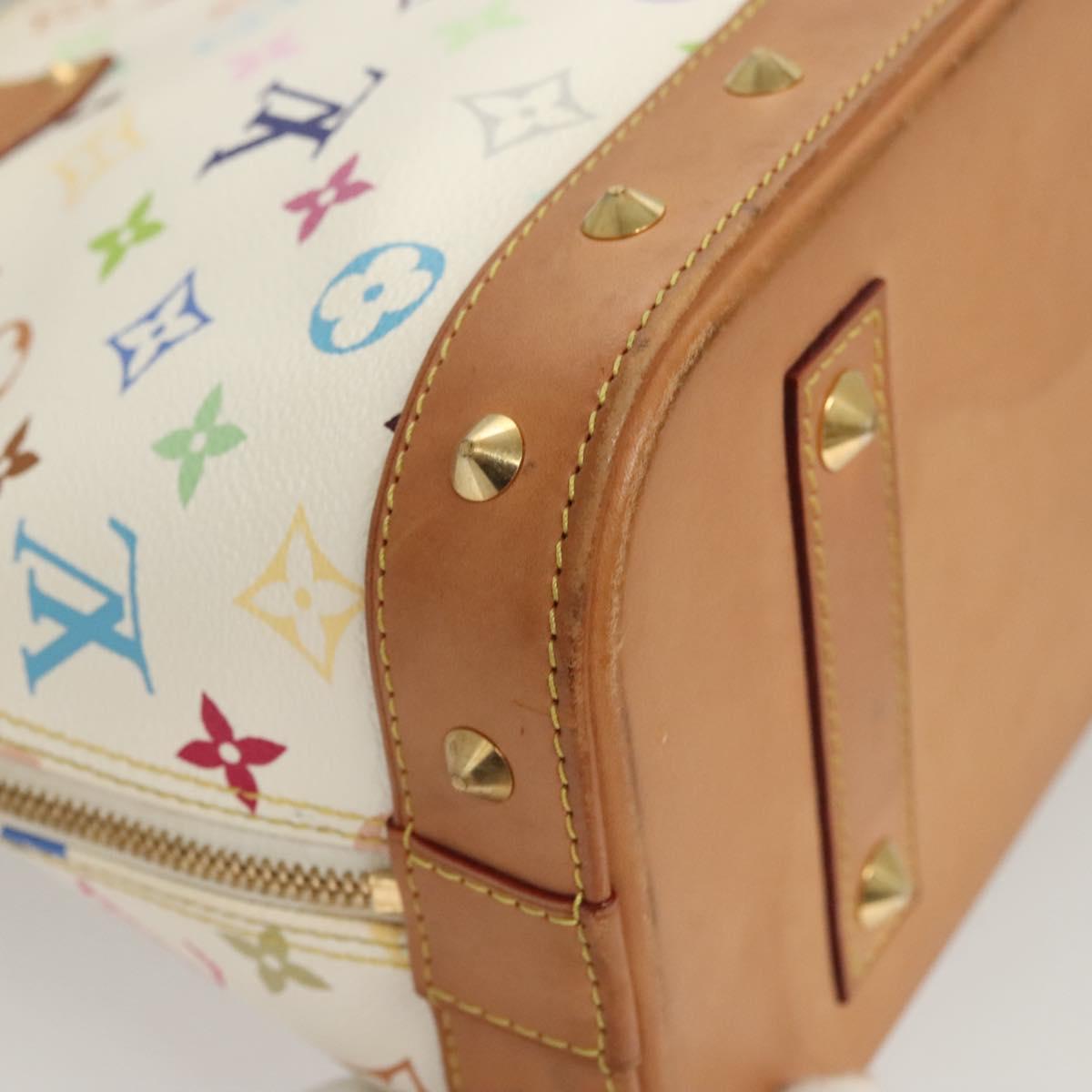LOUIS VUITTON Monogram Multicolor Alma Hand Bag White M92647 LV Auth 116430A