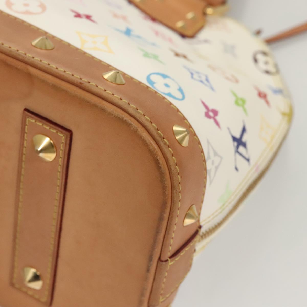 LOUIS VUITTON Monogram Multicolor Alma Hand Bag White M92647 LV Auth 116430A
