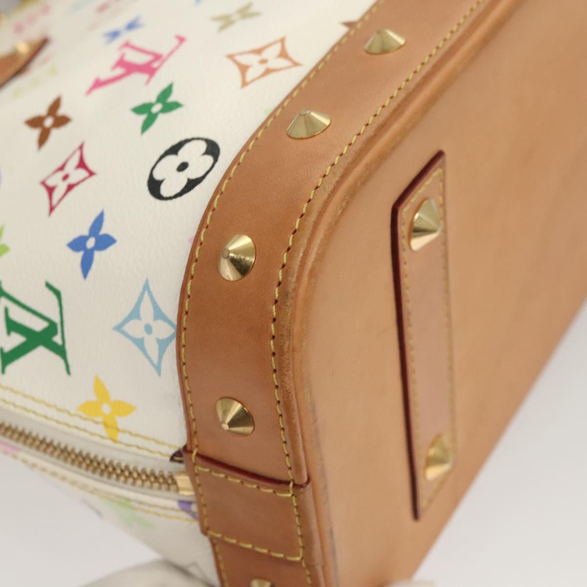 LOUIS VUITTON Monogram Multicolor Alma Hand Bag White M92647 LV Auth 116430A