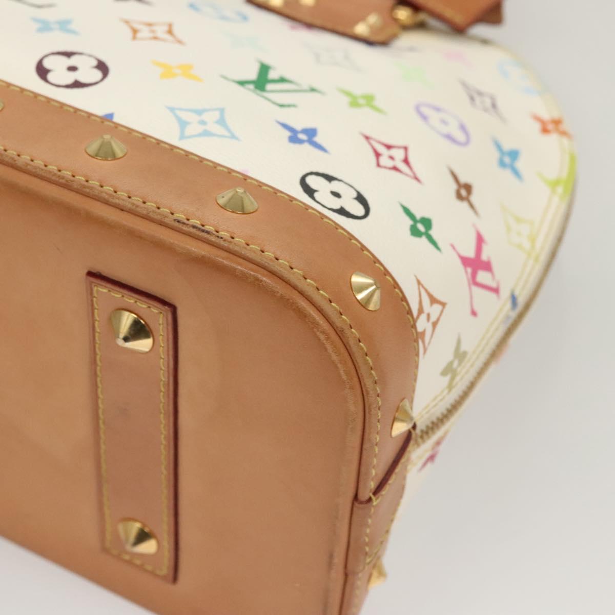 LOUIS VUITTON Monogram Multicolor Alma Hand Bag White M92647 LV Auth 116430A