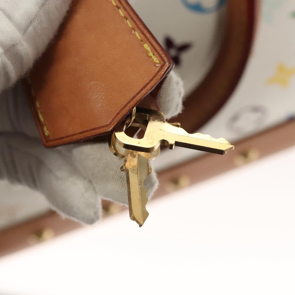 LOUIS VUITTON Monogram Multicolor Alma Hand Bag White M92647 LV Auth 116430A