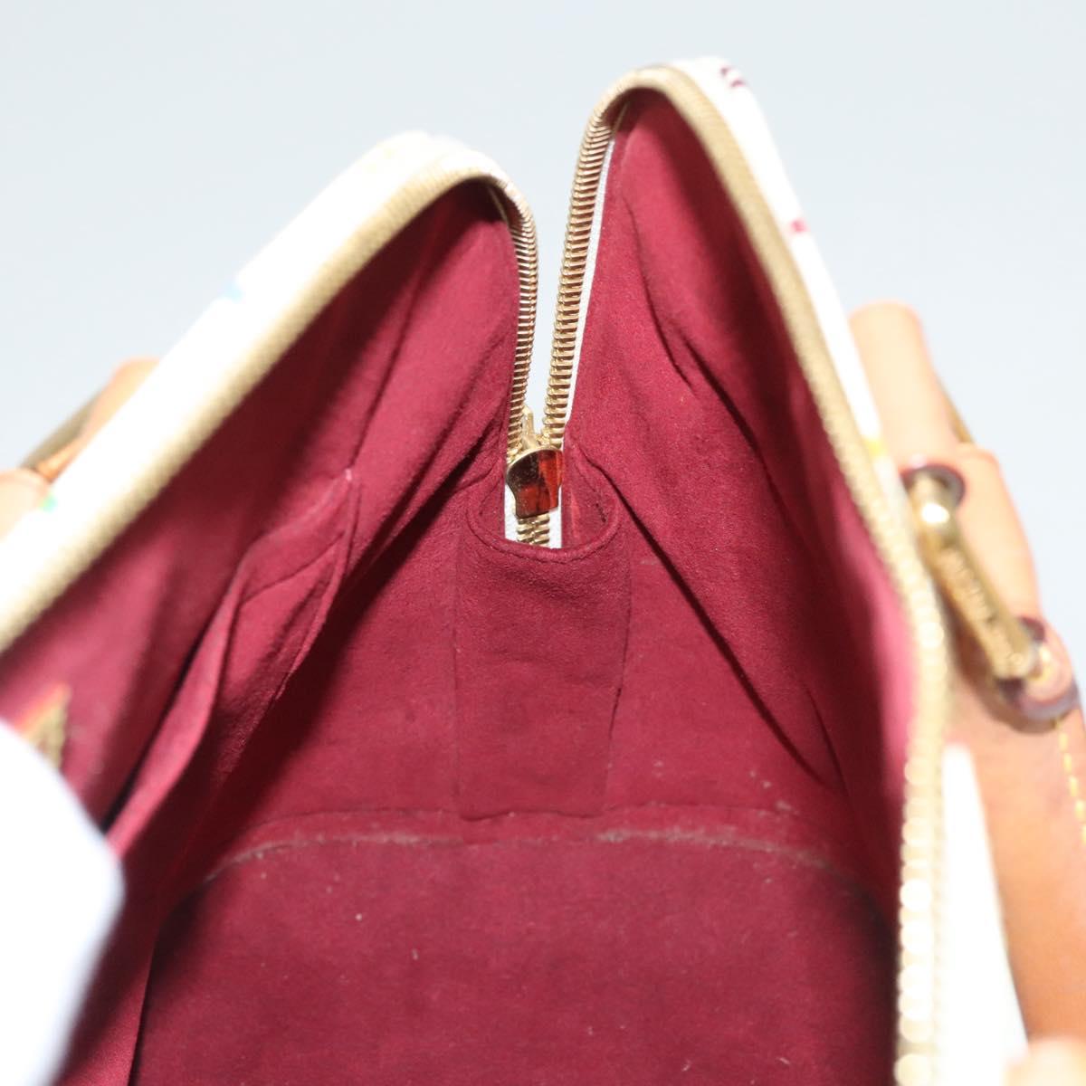 LOUIS VUITTON Monogram Multicolor Alma Hand Bag White M92647 LV Auth 116430A