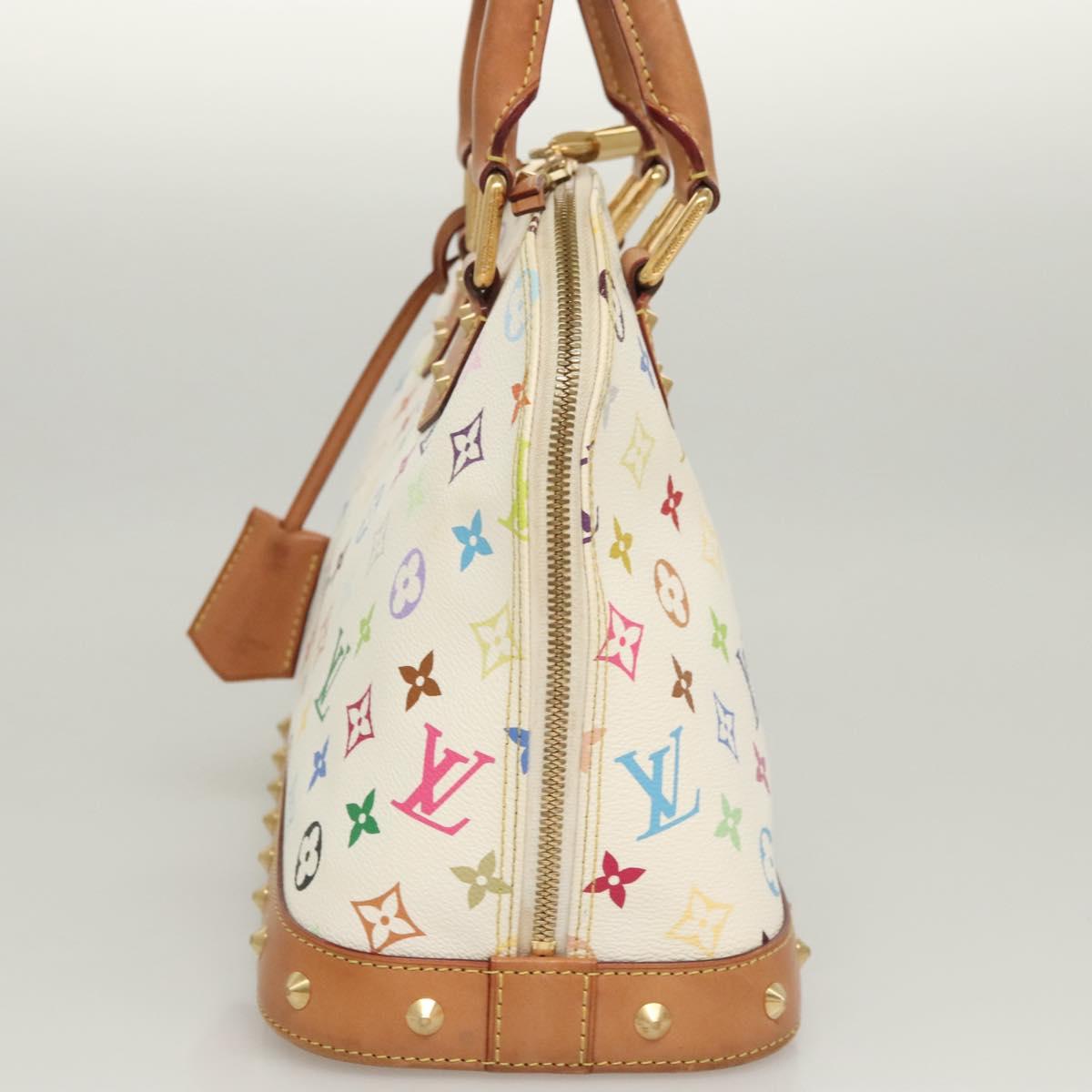 LOUIS VUITTON Monogram Multicolor Alma Hand Bag White M92647 LV Auth 116430A