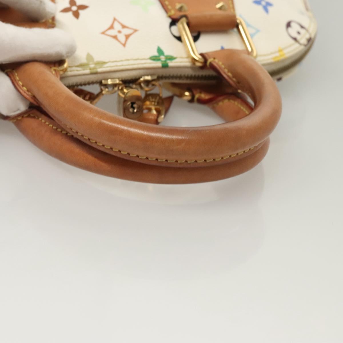 LOUIS VUITTON Monogram Multicolor Alma Hand Bag White M92647 LV Auth 116430A