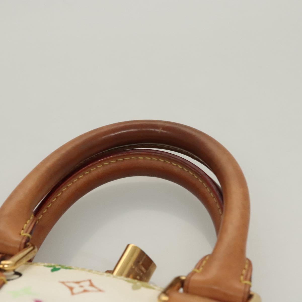 LOUIS VUITTON Monogram Multicolor Alma Hand Bag White M92647 LV Auth 116430A