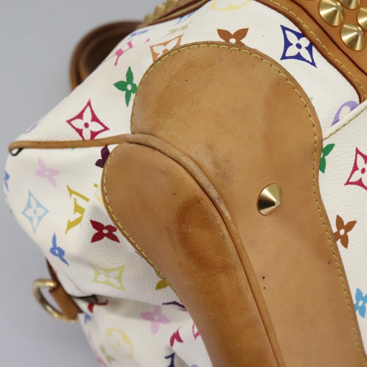 LOUIS VUITTON Monogram Multicolor Courtney GM Bag 2way White M40260 Auth 116431