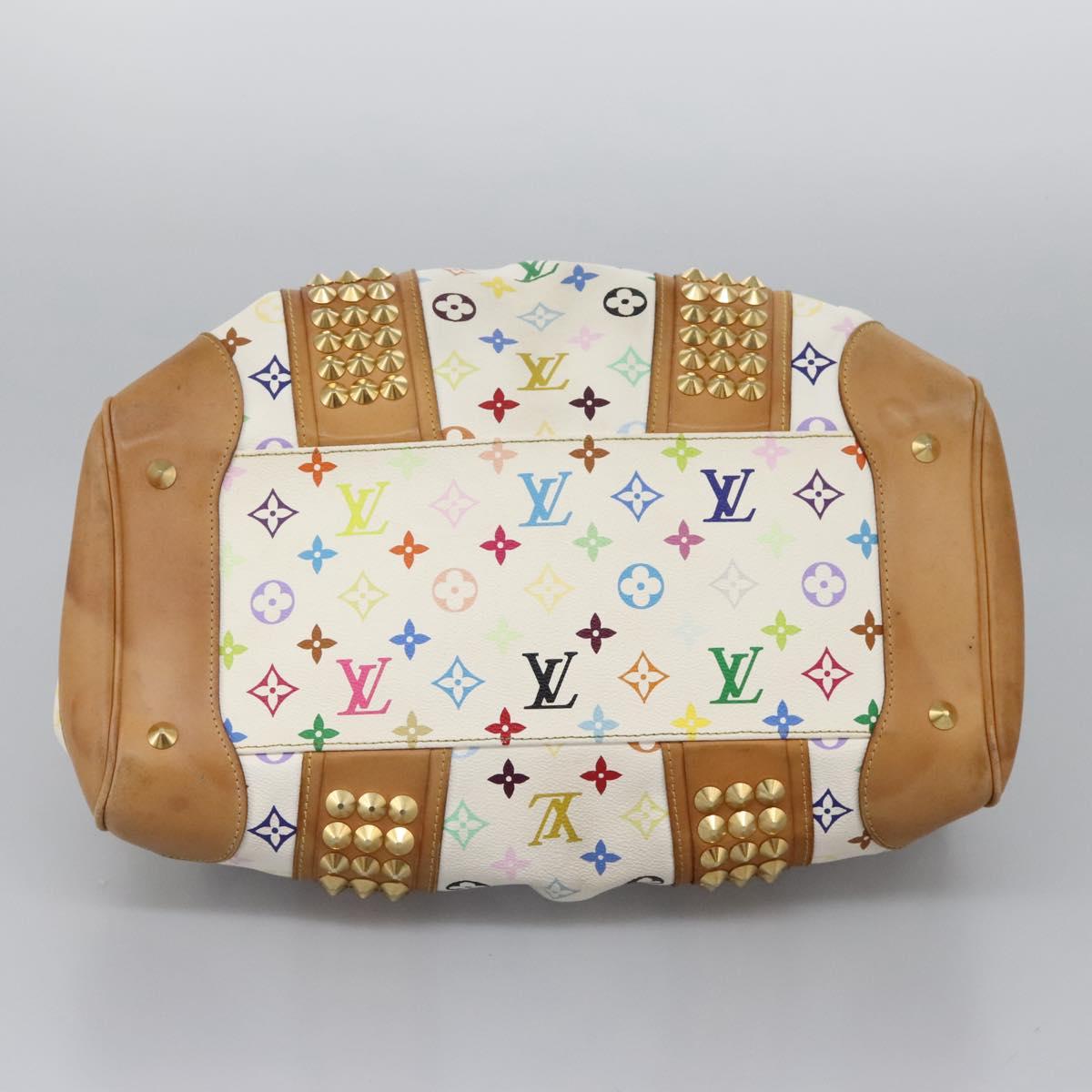 LOUIS VUITTON Monogram Multicolor Courtney GM Bag 2way White M40260 Auth 116431