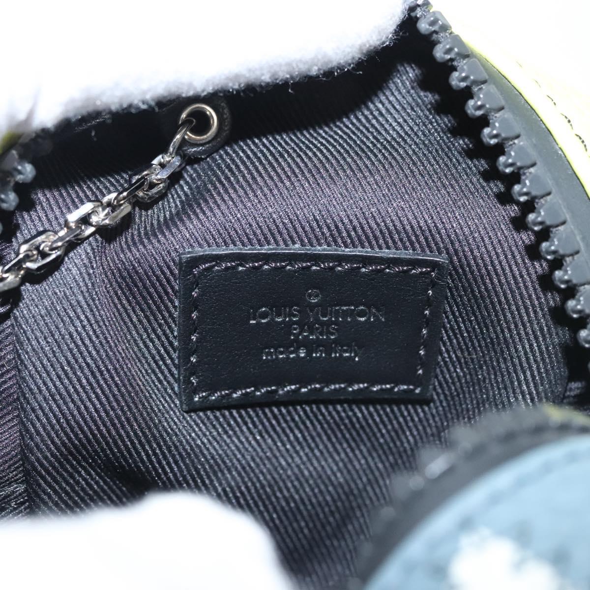 LOUIS VUITTON Square Pouch Color Blocks Pouch Taurillon M00739 LV Auth 116440