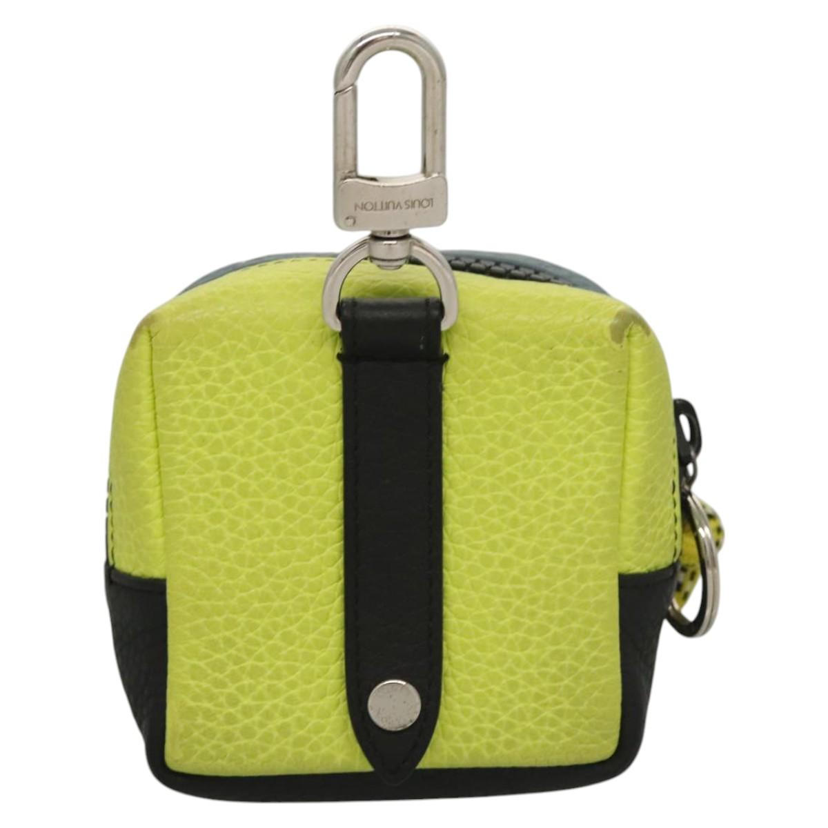 LOUIS VUITTON Square Pouch Color Blocks Pouch Taurillon M00739 LV Auth 116440