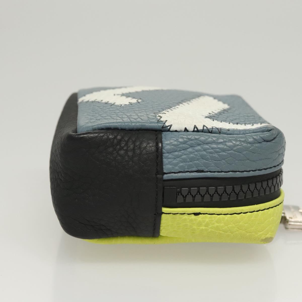 LOUIS VUITTON Square Pouch Color Blocks Pouch Taurillon M00739 LV Auth 116440