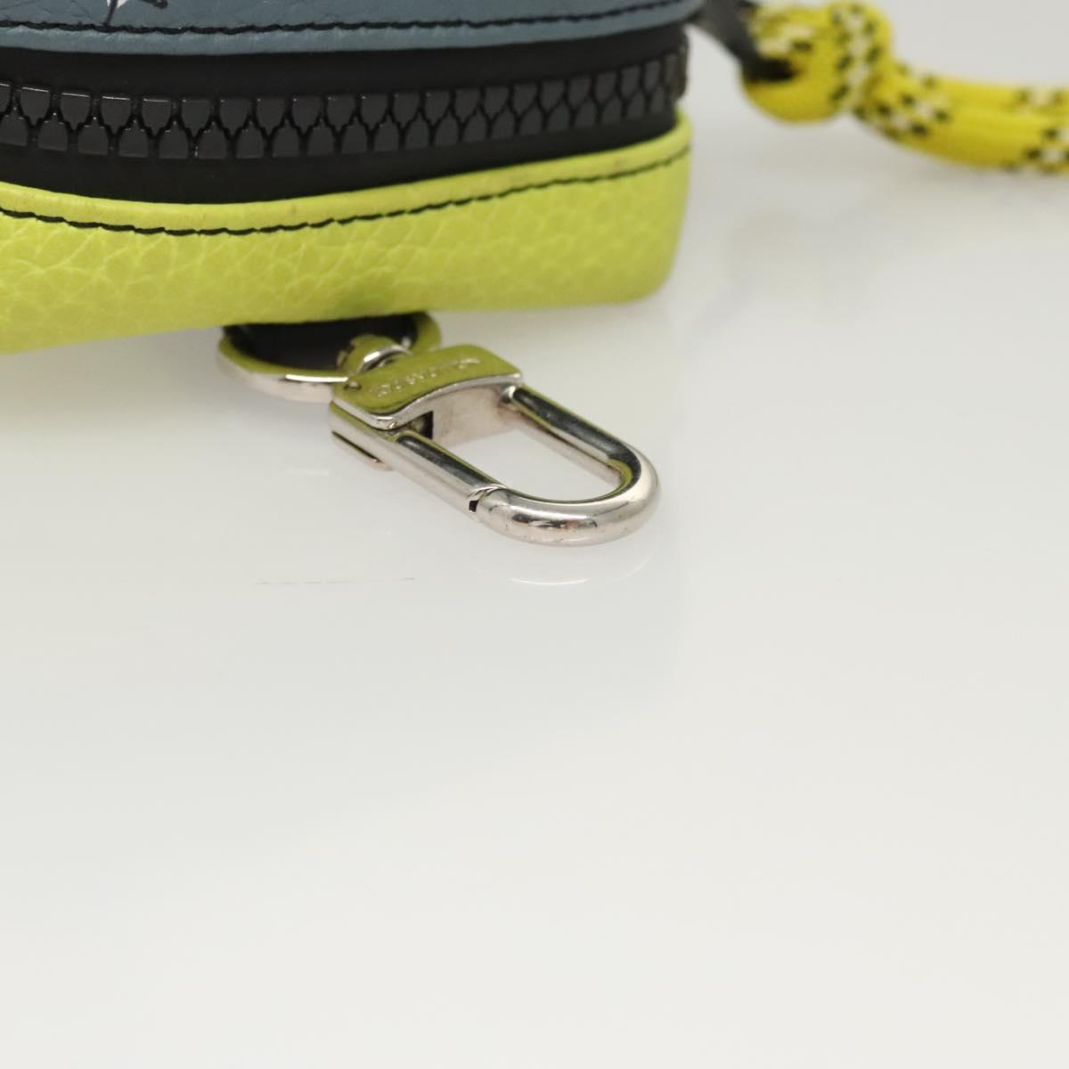 LOUIS VUITTON Square Pouch Color Blocks Pouch Taurillon M00739 LV Auth 116440