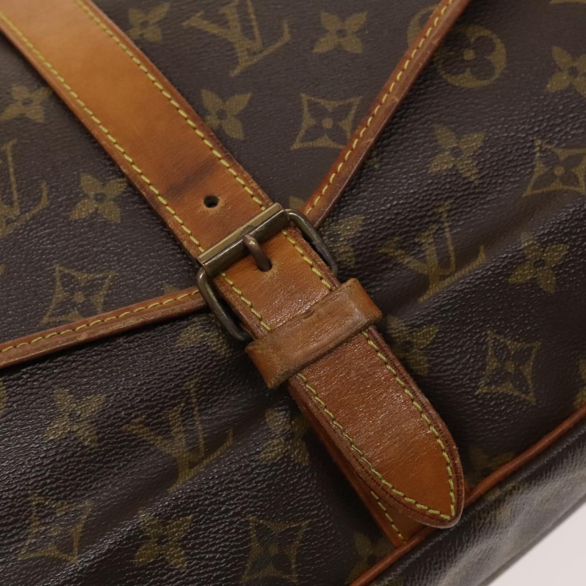 LOUIS VUITTON Monogram Saumur 35 Shoulder Bag M42254 LV Auth 116447