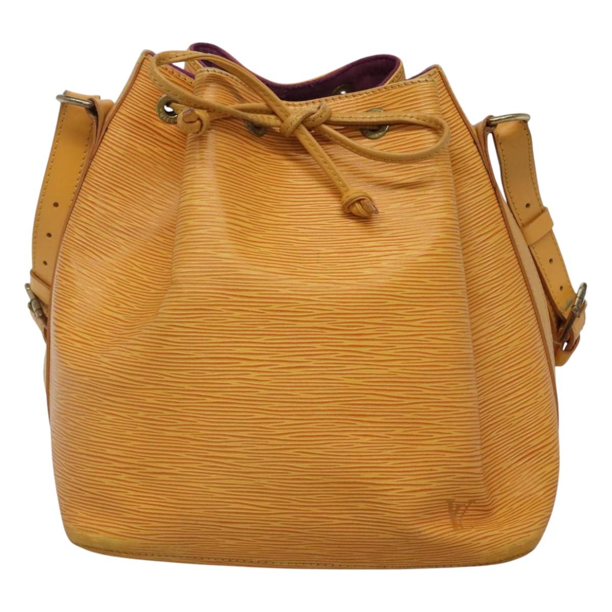 LOUIS VUITTON Epi Petit Noe Shoulder Bag Yellow M44109 LV Auth 116450
