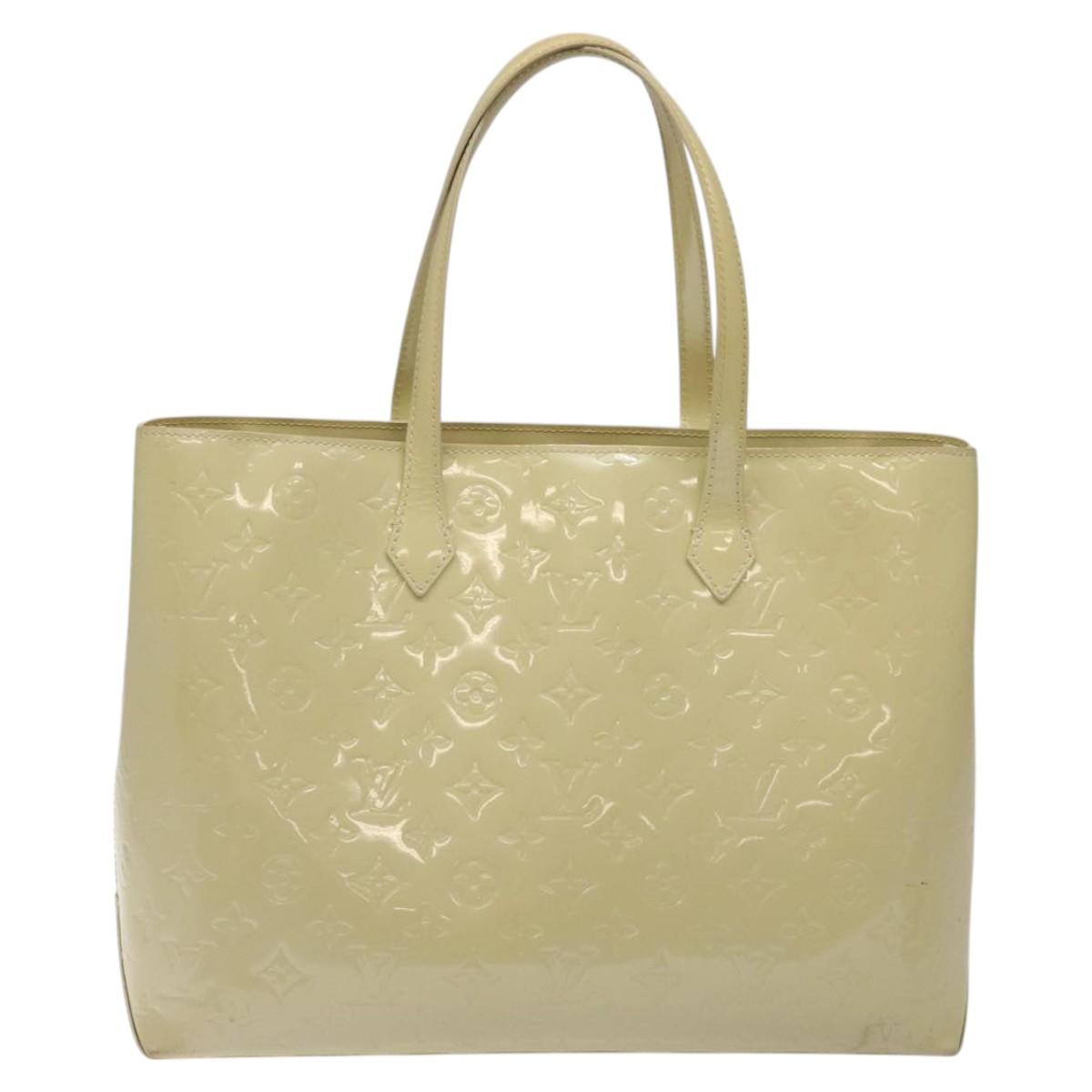 LOUIS VUITTON Monogram Vernis Wilshire MM Hand Bag Broncorail M91441 Auth 116453