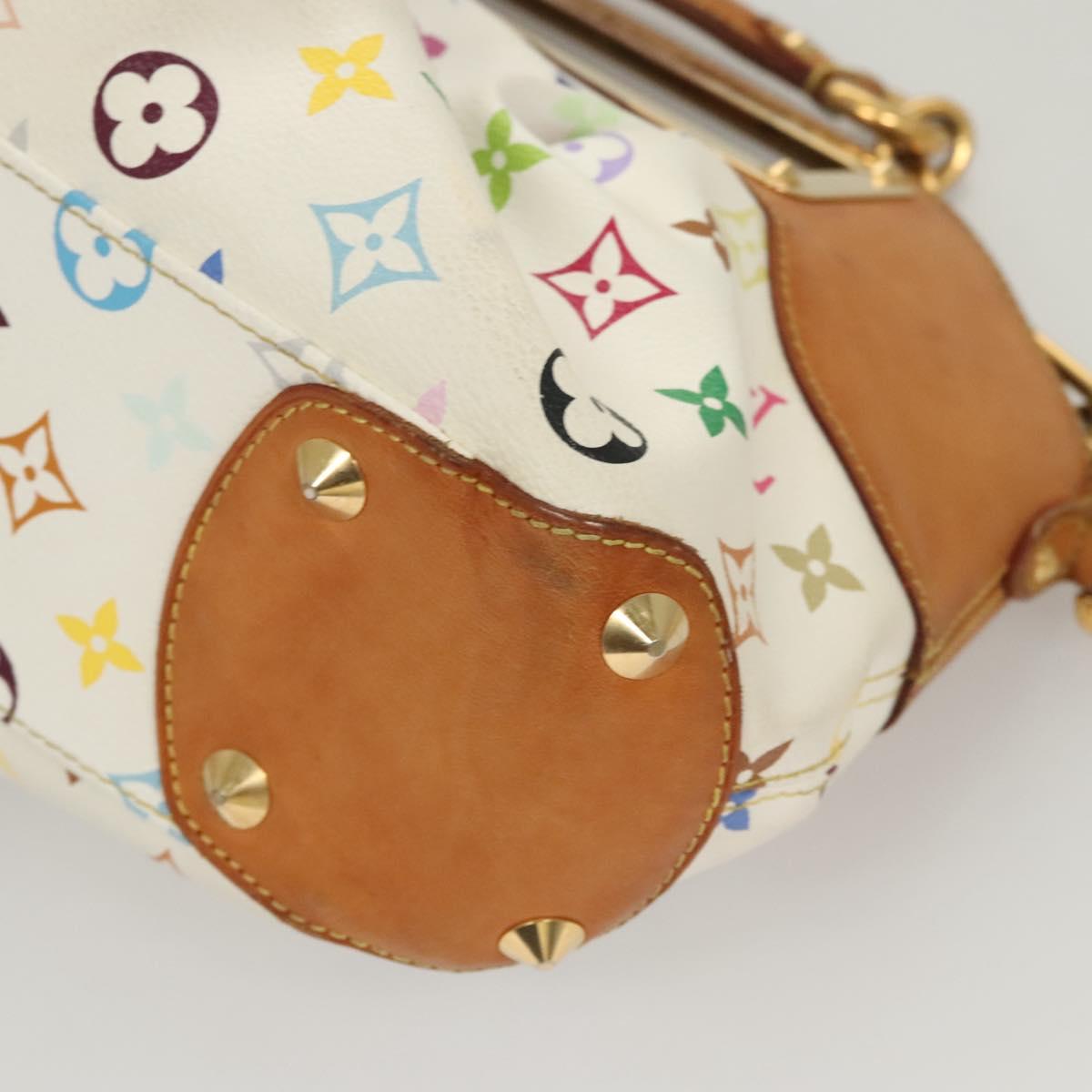 LOUIS VUITTON Monogram Multicolor Judy PM Shoulder Bag White M40257 Auth 116458