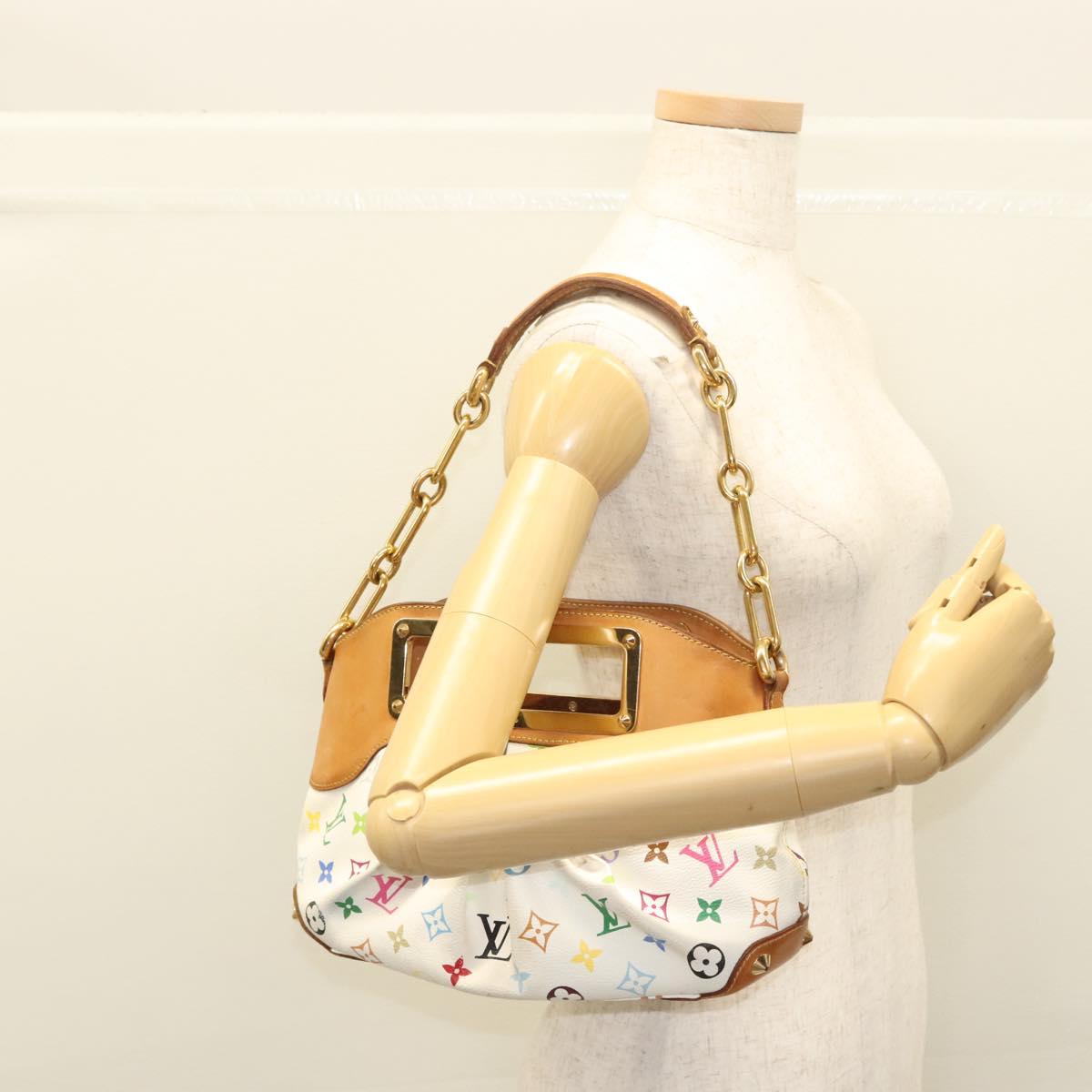 LOUIS VUITTON Monogram Multicolor Judy PM Shoulder Bag White M40257 Auth 116458