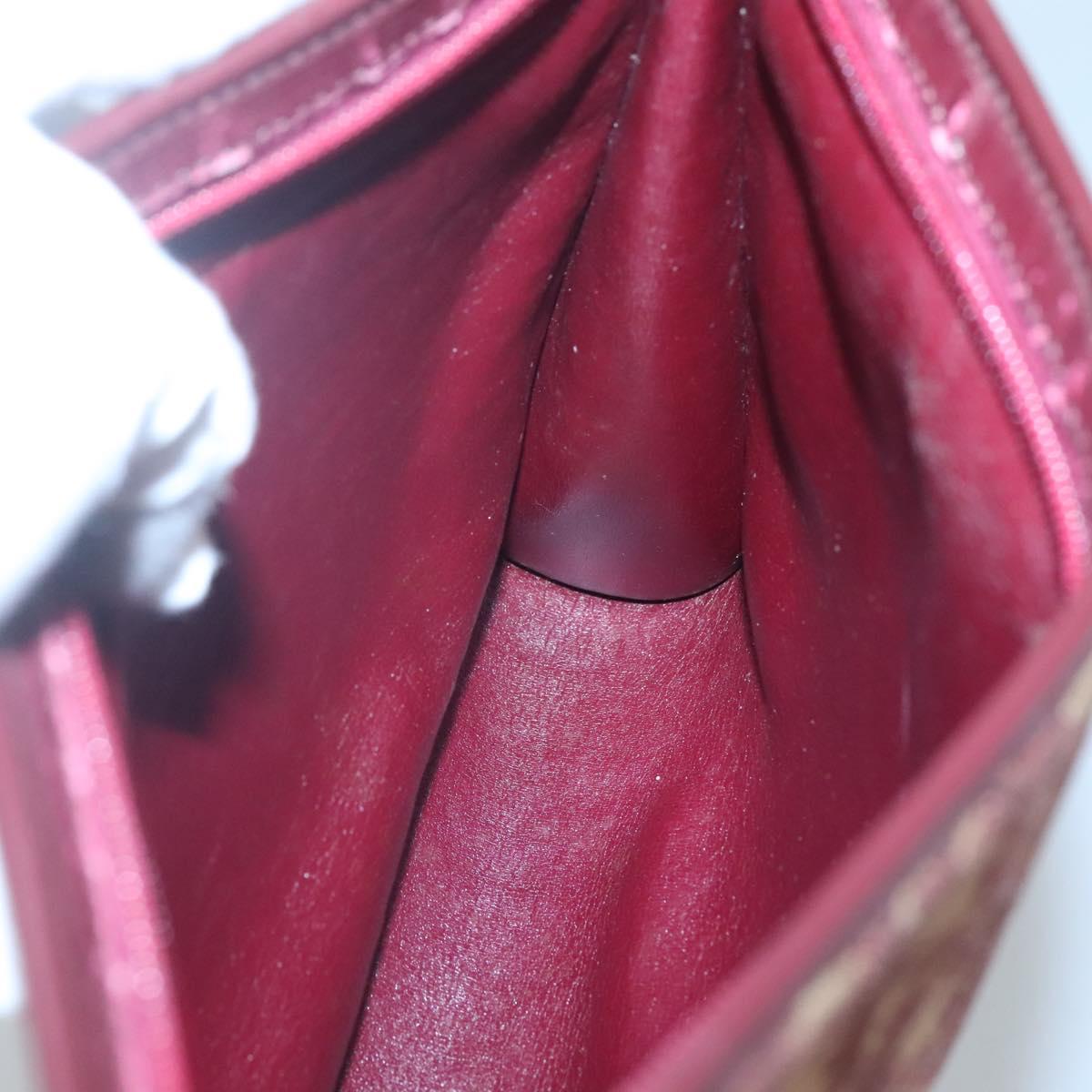 Christian Dior Trotter Canvas Shoulder Bag Red Auth 116463