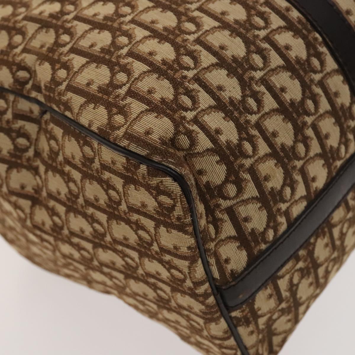 Christian Dior Trotter Canvas Boston Bag Brown Auth 116464