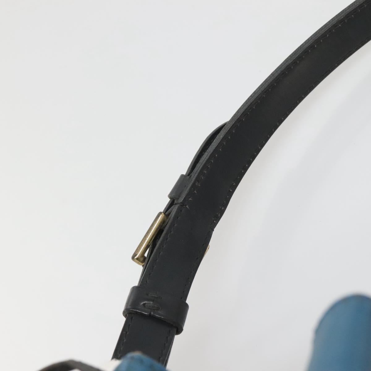 LOUIS VUITTON Epi Petit Noe Shoulder Bag Bicolor Black Blue M44152 Auth 116467