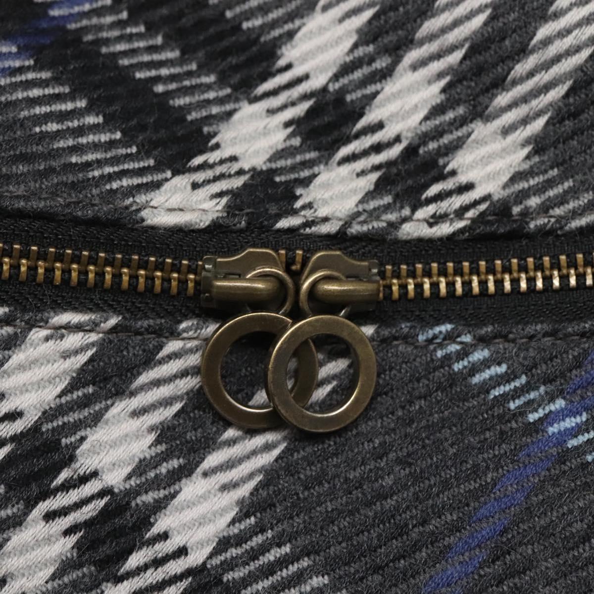 BURBERRY Nova Check Blue Label Tote Bag Wool Blue Auth 116491