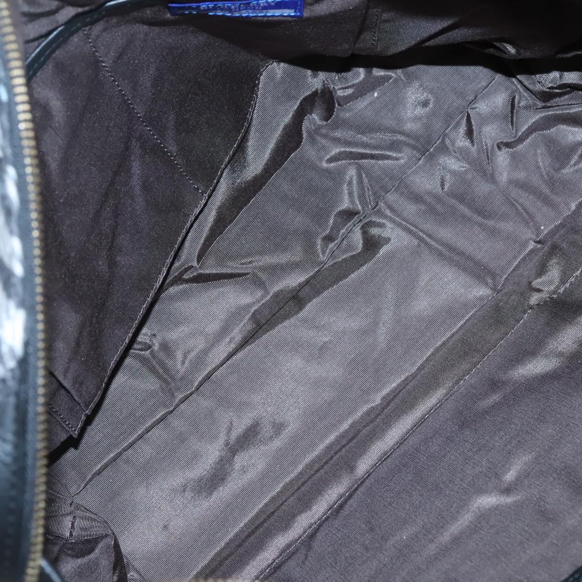 BURBERRY Nova Check Blue Label Tote Bag Wool Blue Auth 116491