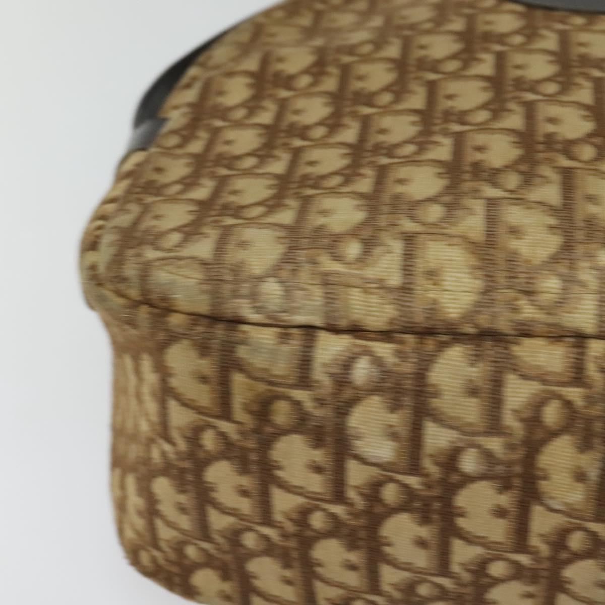 Christian Dior Trotter Canvas Shoulder Bag Brown Auth 116492