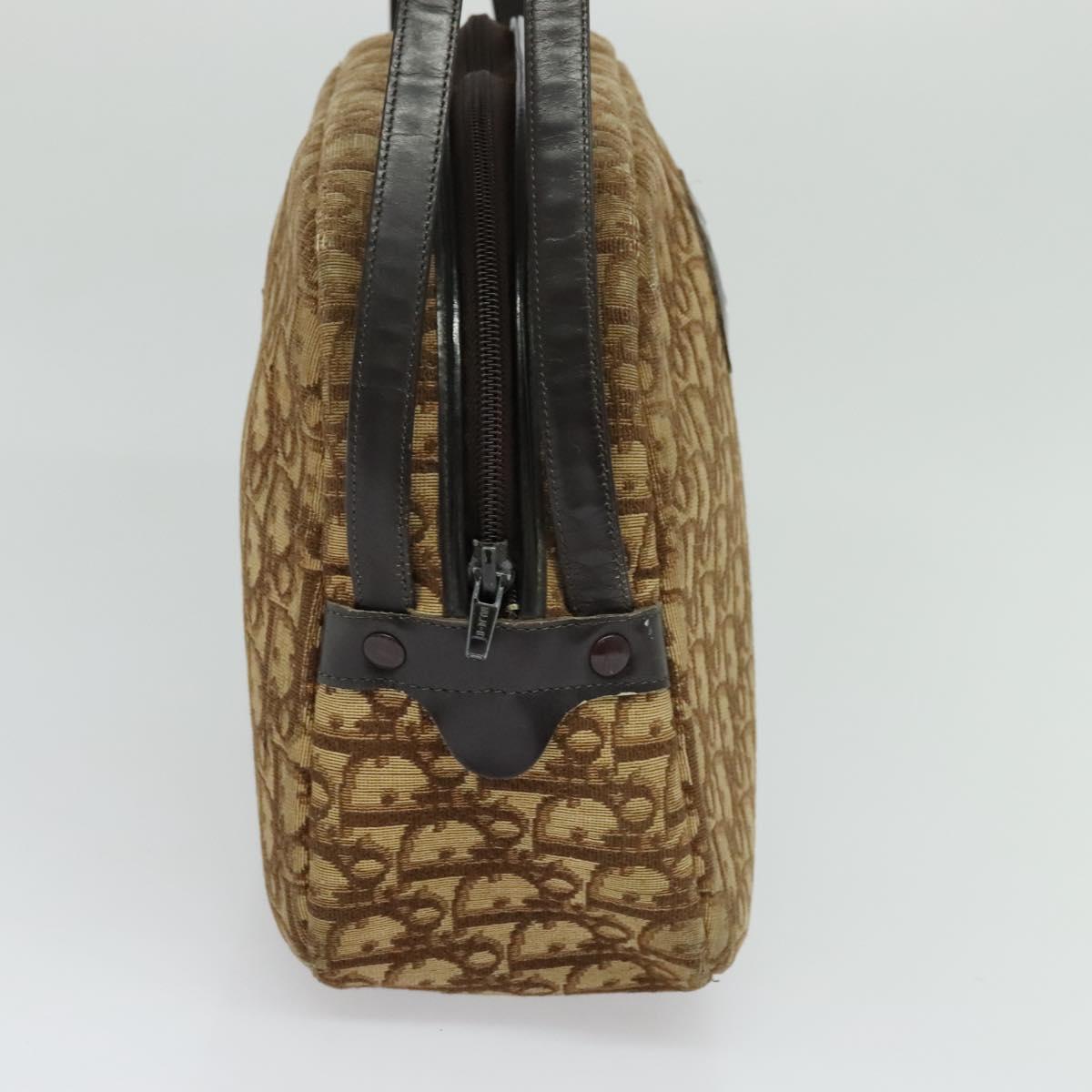 Christian Dior Trotter Canvas Shoulder Bag Brown Auth 116492