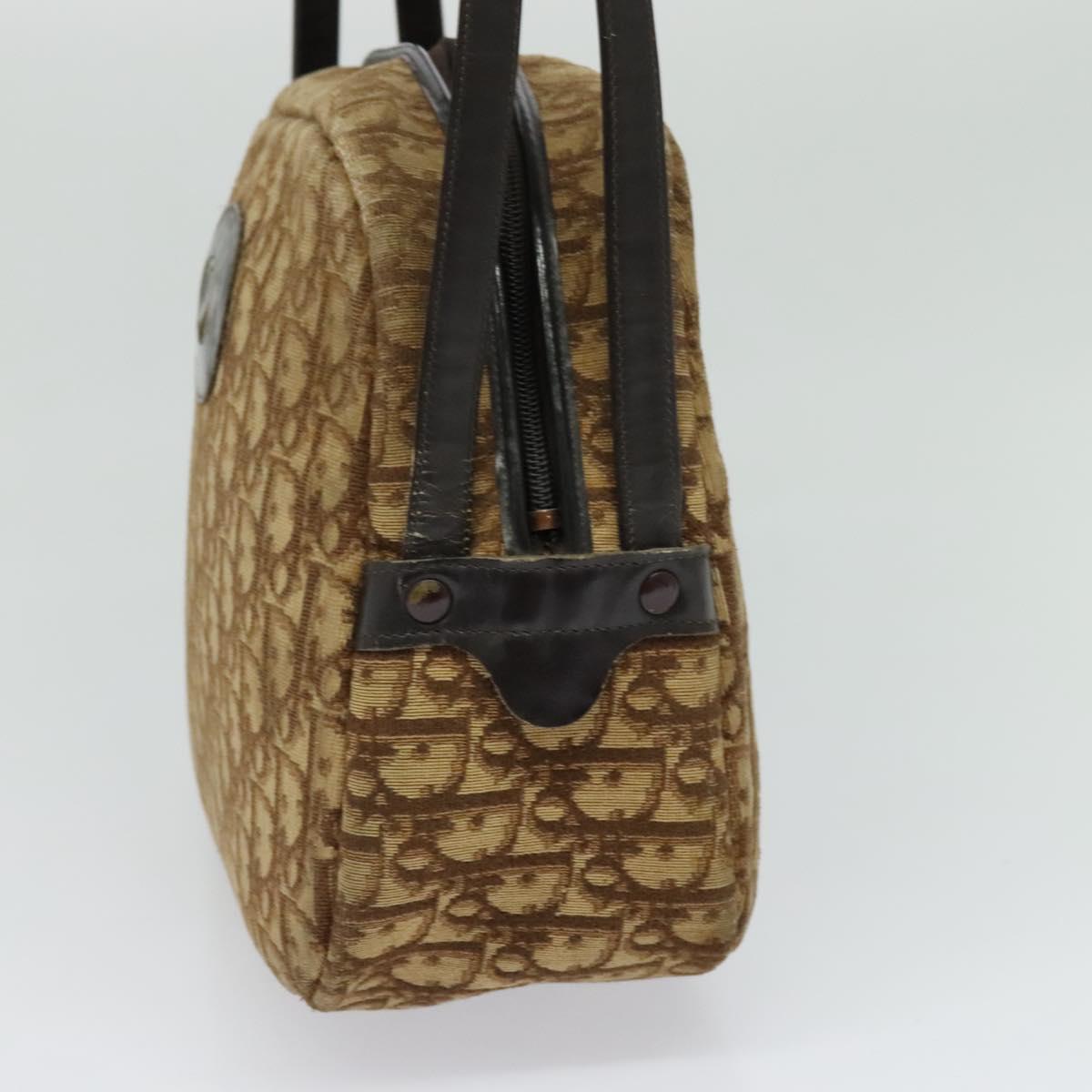 Christian Dior Trotter Canvas Shoulder Bag Brown Auth 116492