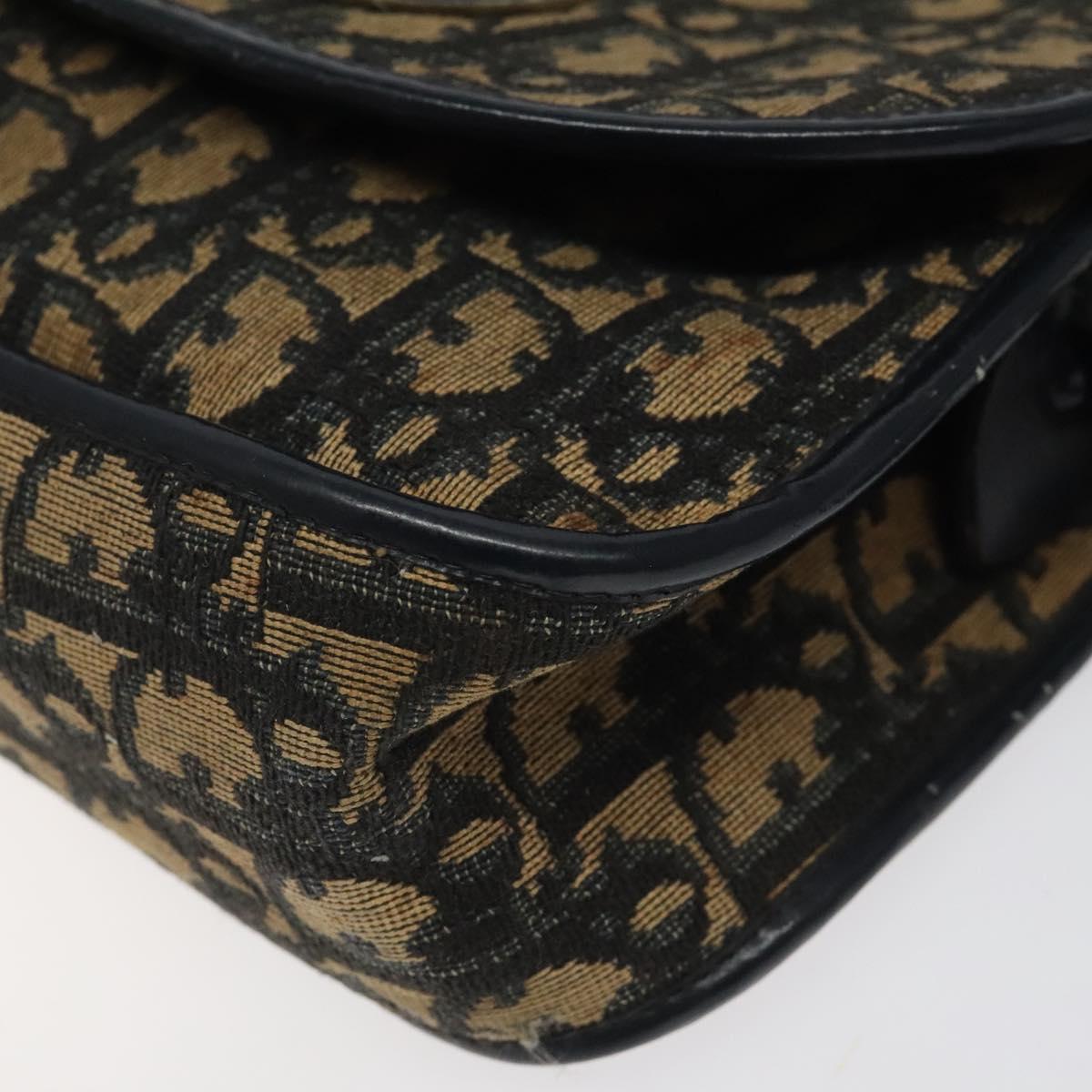 Christian Dior Trotter Canvas Shoulder Bag Navy Auth 116498