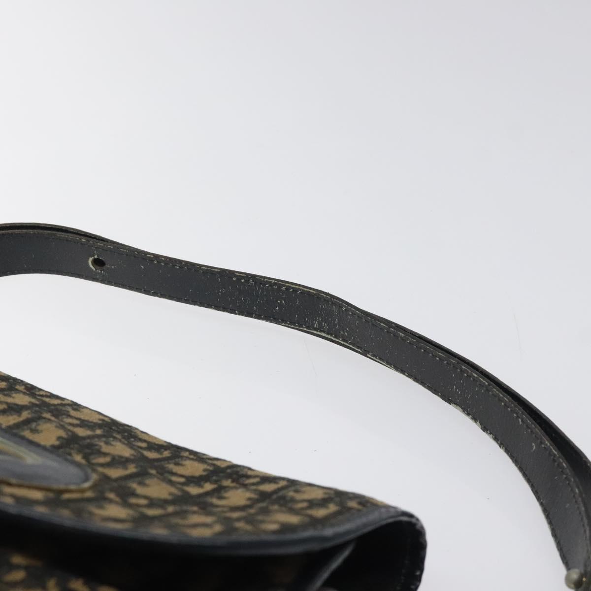 Christian Dior Trotter Canvas Shoulder Bag Navy Auth 116498