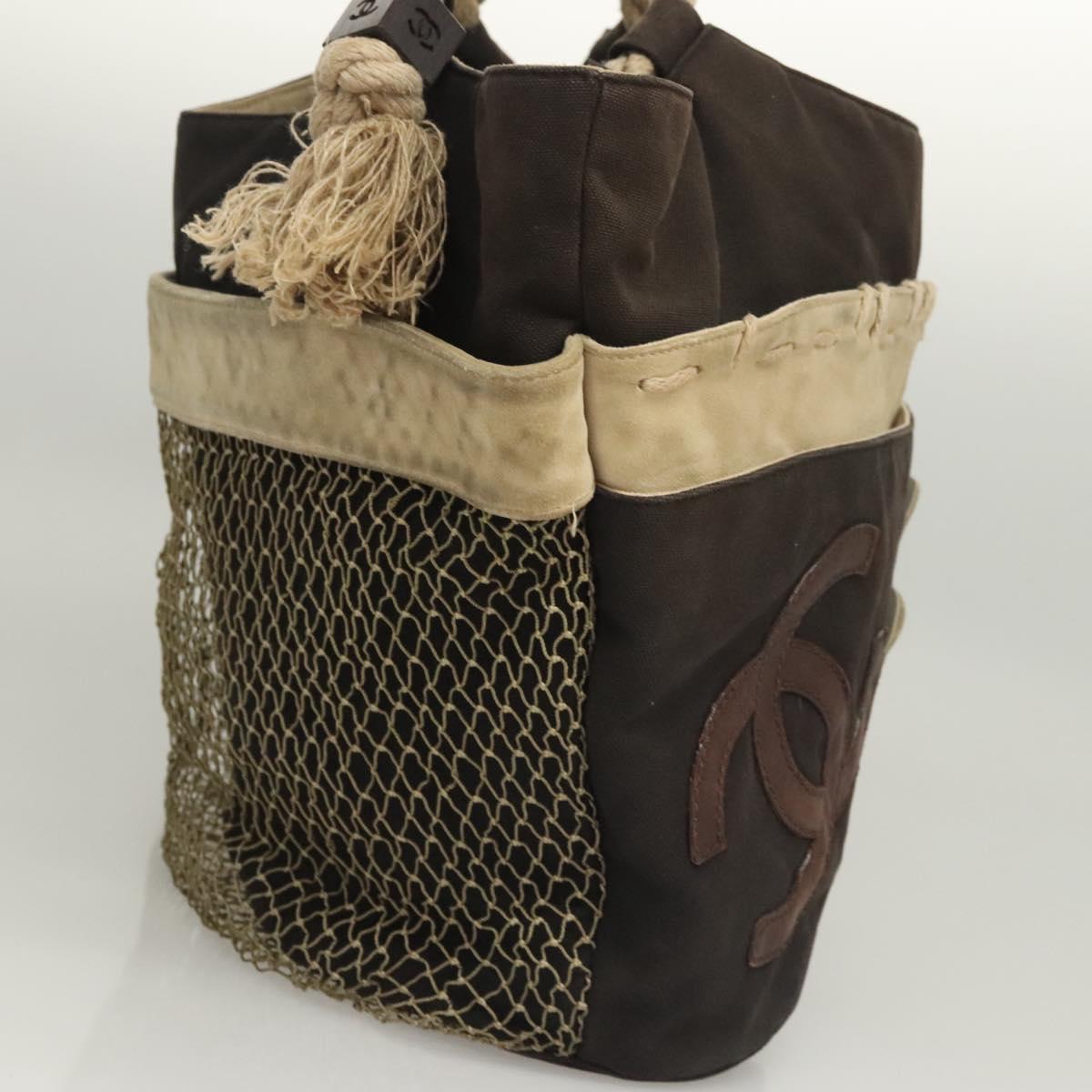 CHANEL Camelia Tote Bag Canvas Black CC Auth 116525