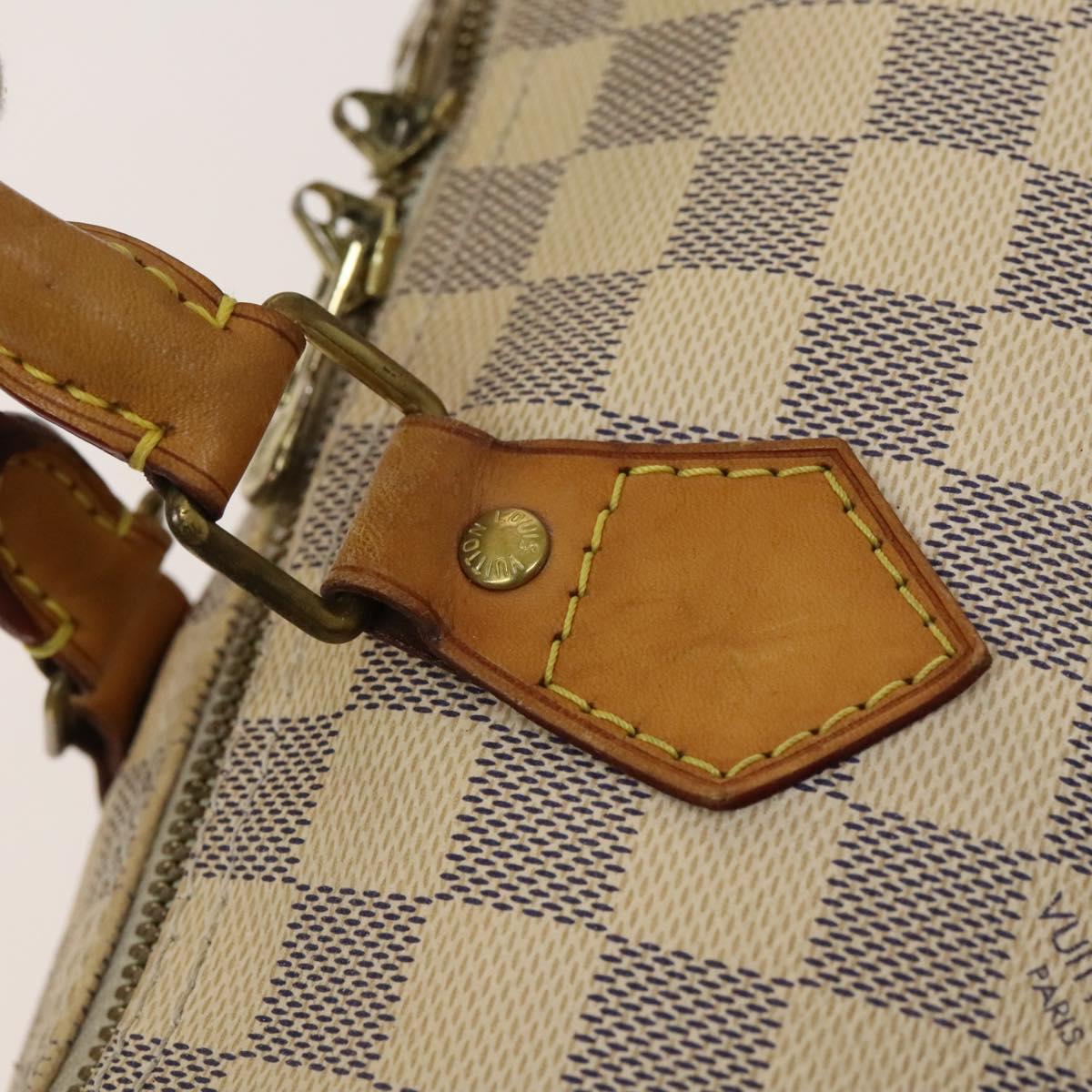 LOUIS VUITTON Damier Azur Speedy Bandouliere 30 Hand Bag 2way N41052 Auth 116527