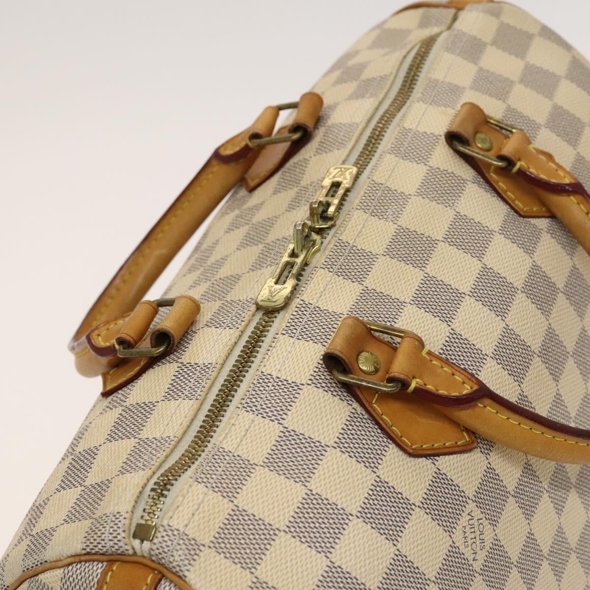 LOUIS VUITTON Damier Azur Speedy Bandouliere 30 Hand Bag 2way N41052 Auth 116527