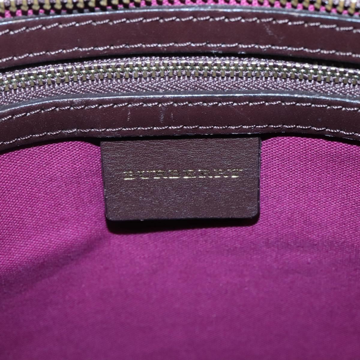 BURBERRY Nova Check Tote Bag Wool Green Gold Auth 116544