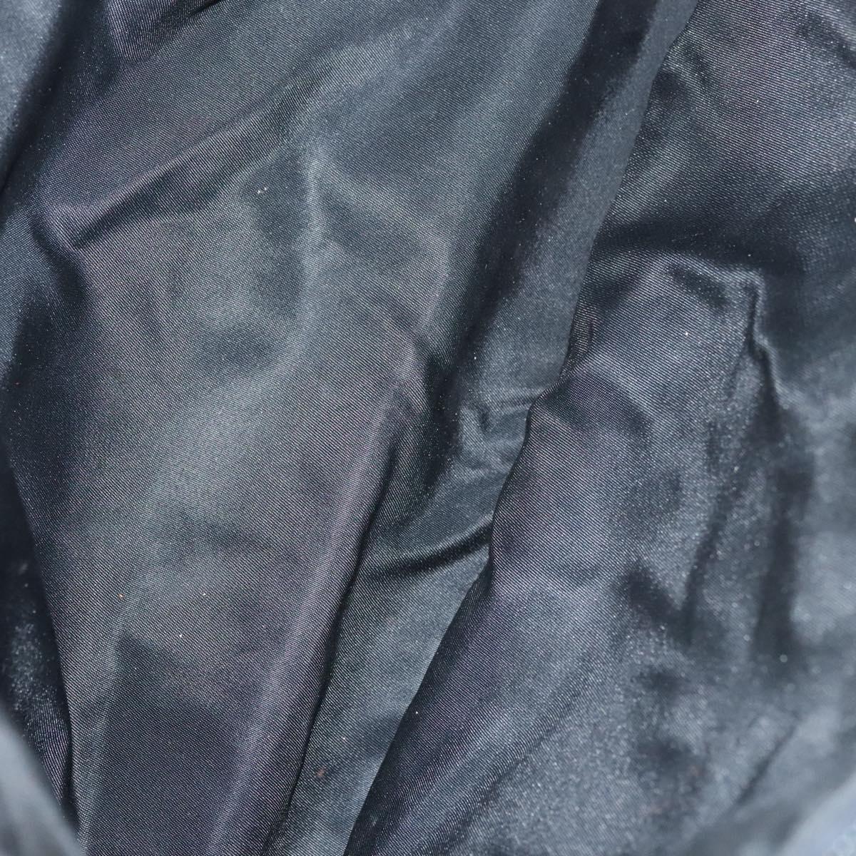 PRADA Hand Bag Nylon Black Silver Auth 116545