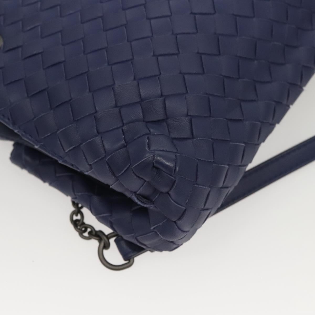 BOTTEGA VENETA INTRECCIATO Hand Bag Leather Navy Auth 116562V