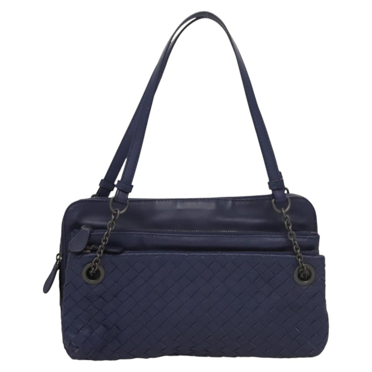 BOTTEGA VENETA INTRECCIATO Hand Bag Leather Navy Auth 116562V