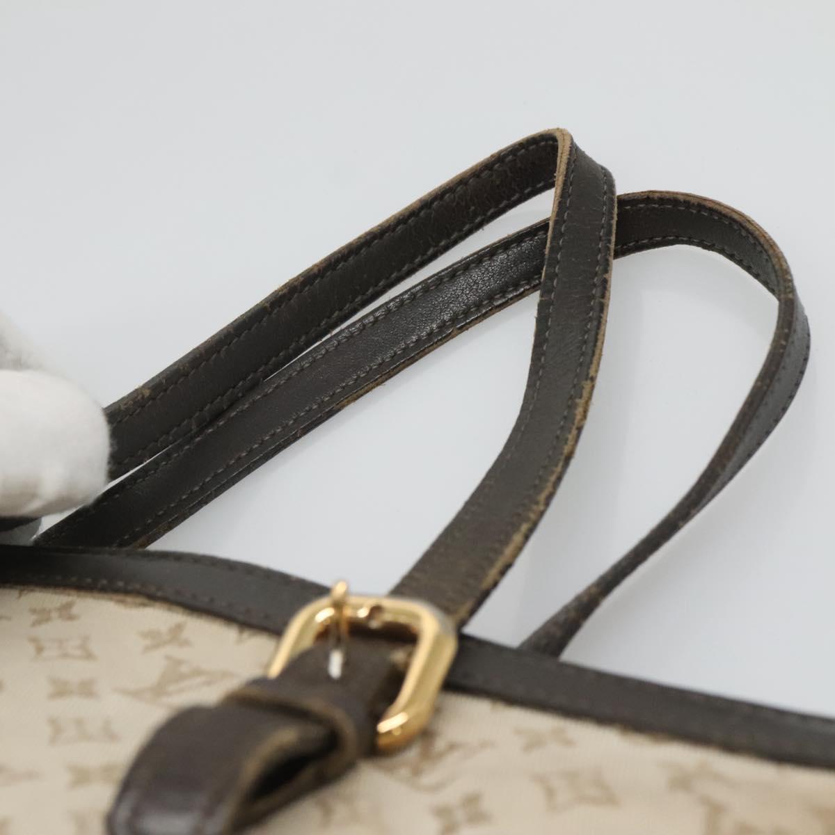 LOUIS VUITTON Monogram Mini Françoise 2Way Tote Bag Khaki M92209 Auth 116567