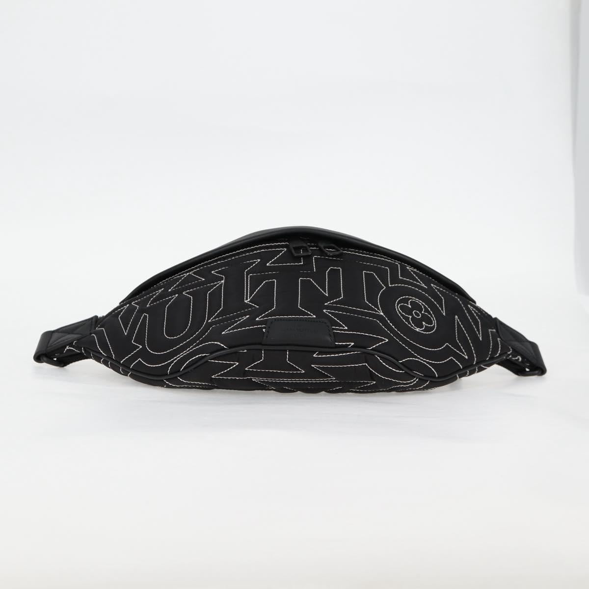 LOUIS VUITTON LV Snow Discovery Bum Bag PM Bag Nylon Black M21427 Auth 116570SM