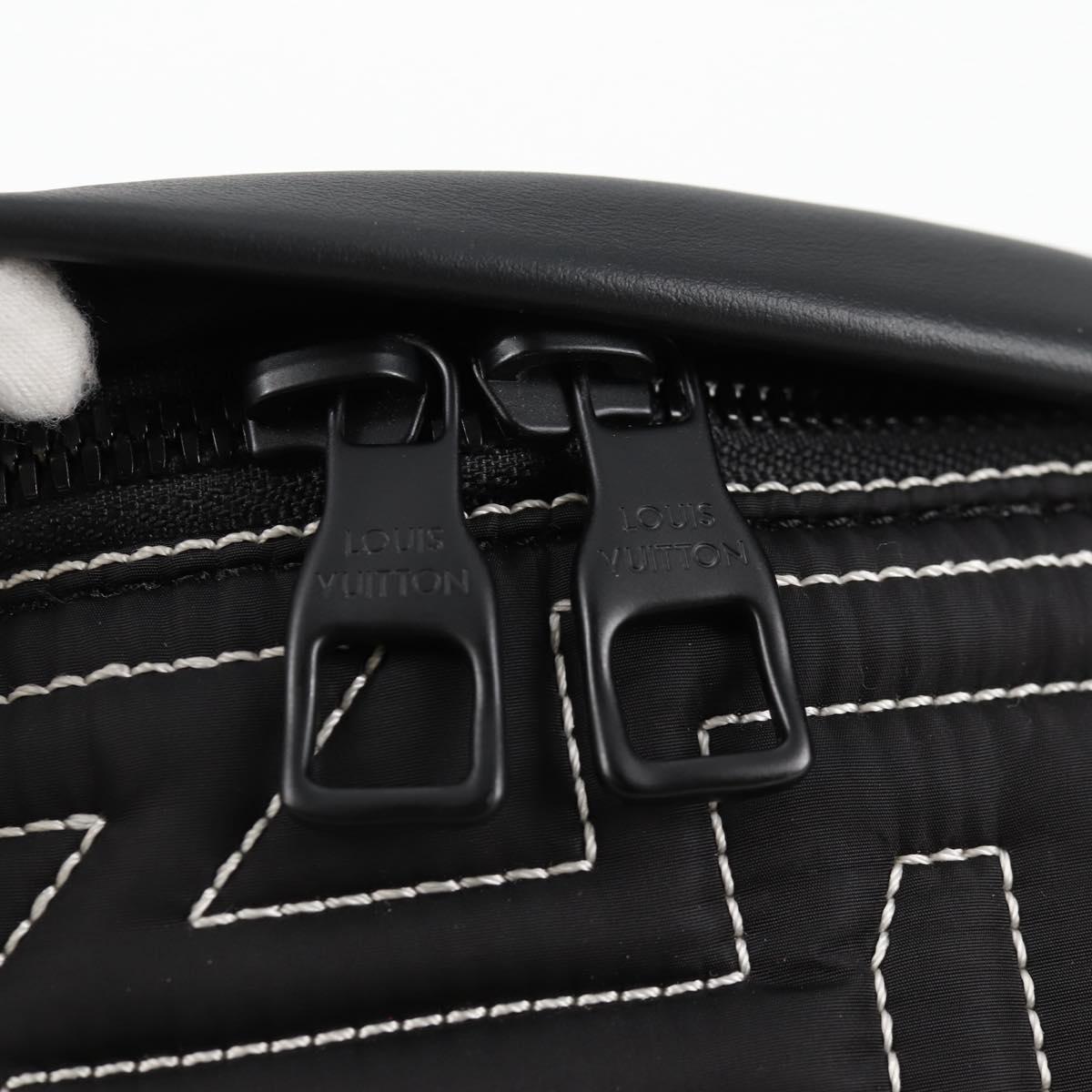 LOUIS VUITTON LV Snow Discovery Bum Bag PM Bag Nylon Black M21427 Auth 116570SM