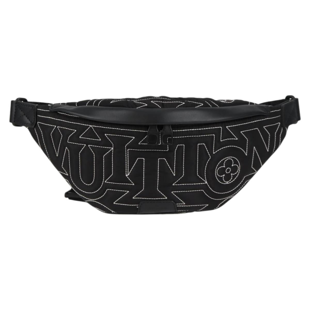 LOUIS VUITTON LV Snow Discovery Bum Bag PM Bag Nylon Black M21427 Auth 116570SM