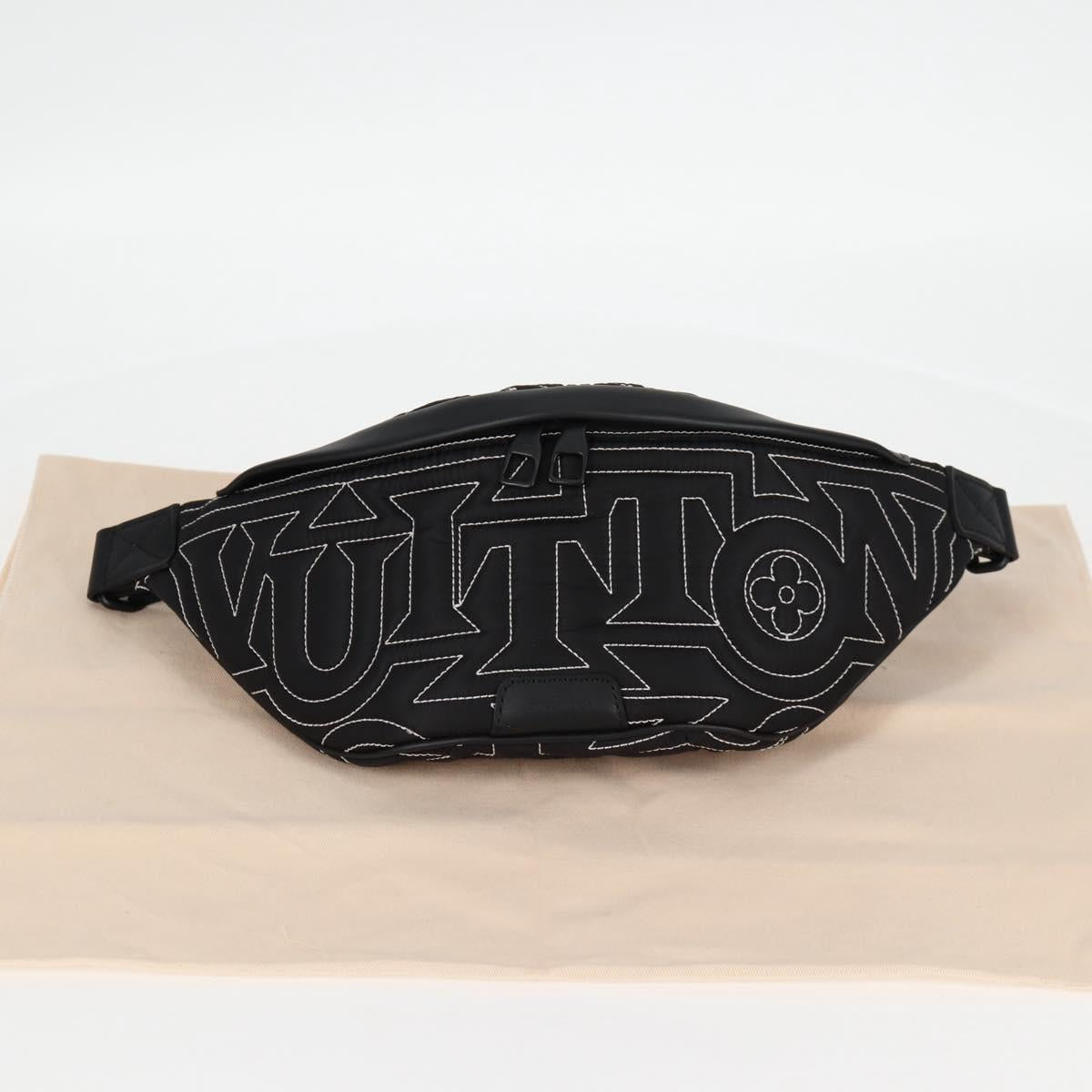 LOUIS VUITTON LV Snow Discovery Bum Bag PM Bag Nylon Black M21427 Auth 116570SM