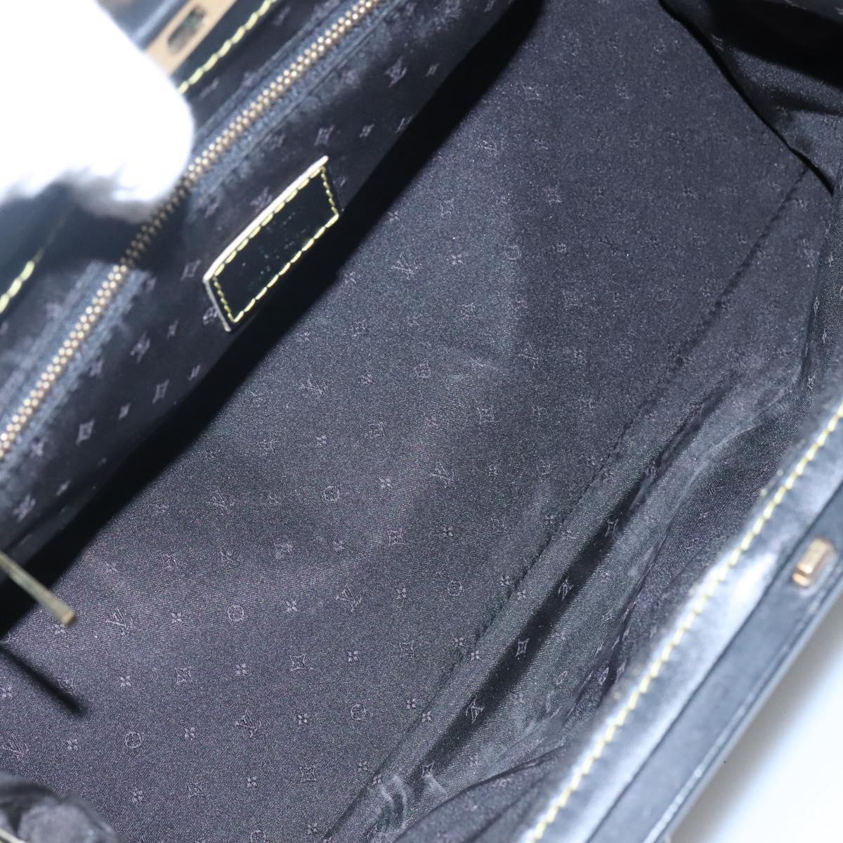 LOUIS VUITTON Suhari Angenu PM Hand Bag Leather Black M91805 LV Auth 116592