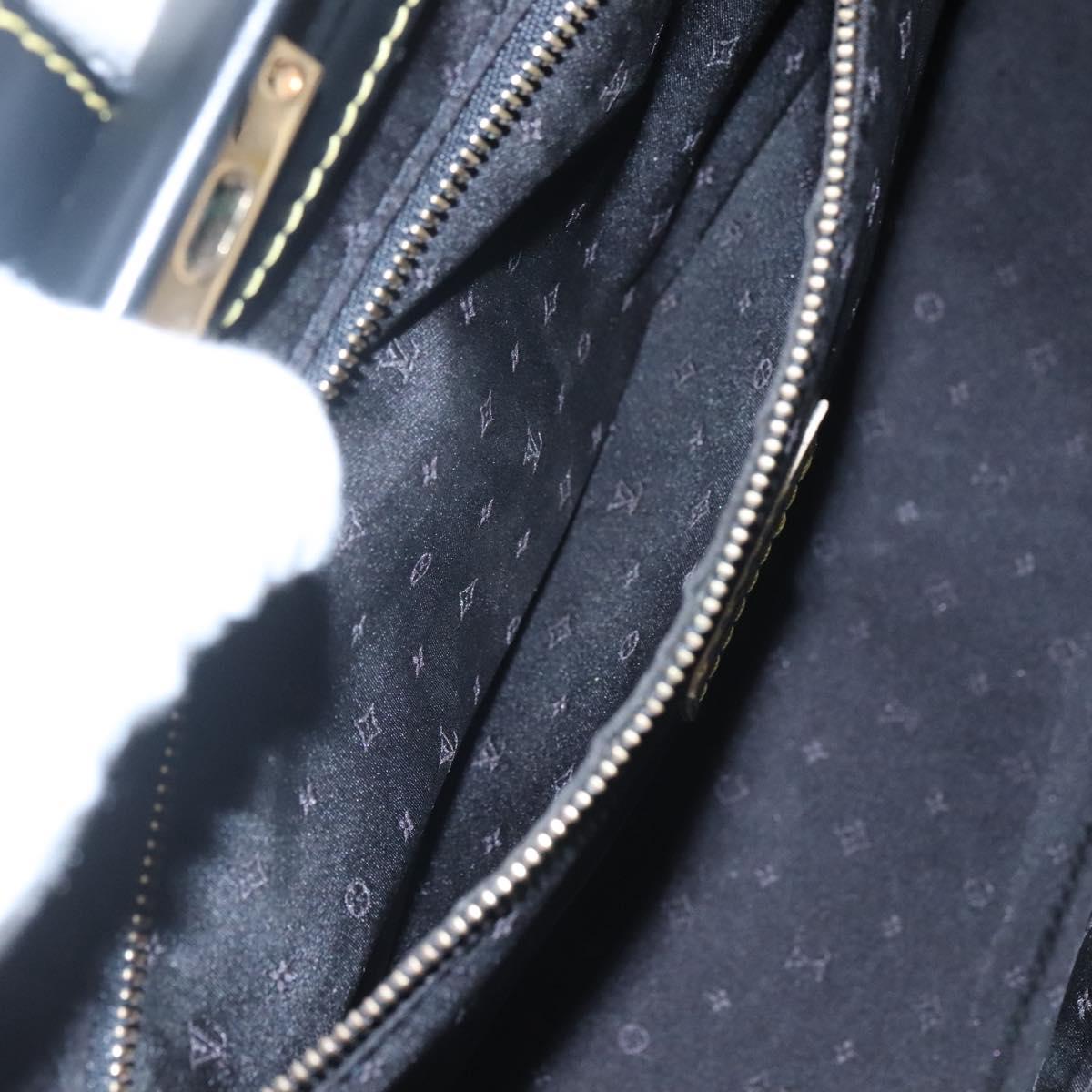 LOUIS VUITTON Suhari Angenu PM Hand Bag Leather Black M91805 LV Auth 116592