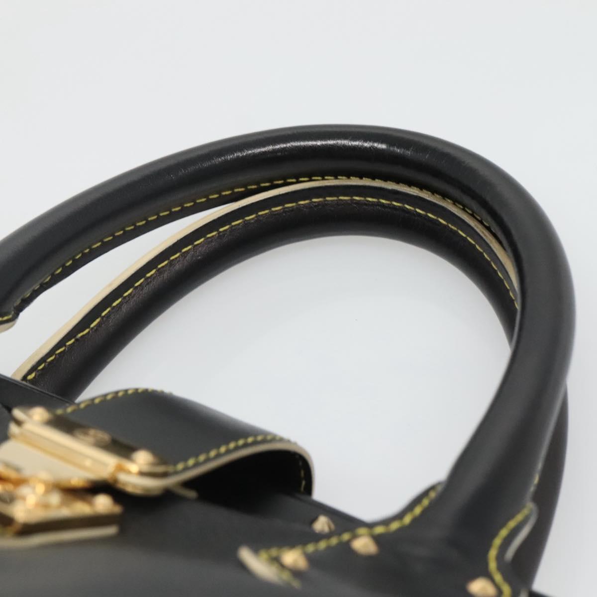 LOUIS VUITTON Suhari Angenu PM Hand Bag Leather Black M91805 LV Auth 116592